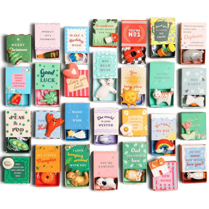 Tiny Matchbox Ceramic Tokens: Shrimp