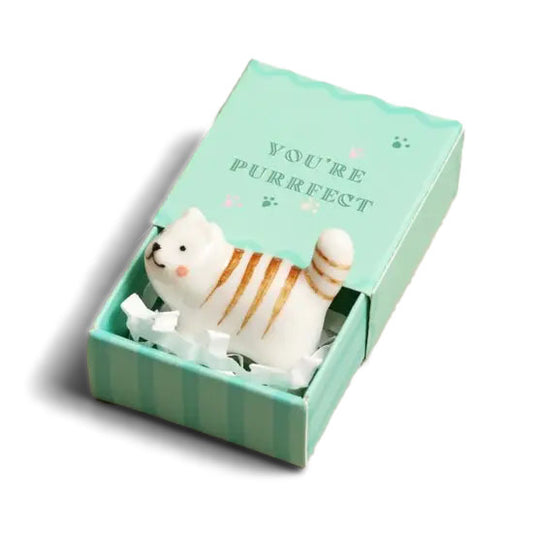 Tiny Matchbox Ceramic Token: Cat