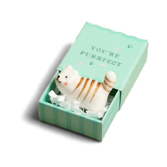 Tiny Matchbox Ceramic Token: Cat