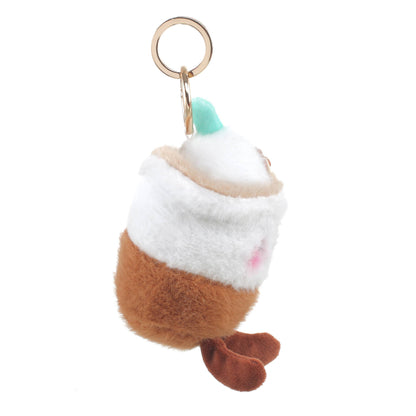 Plush Iced Coffee Bag Charm: Brown