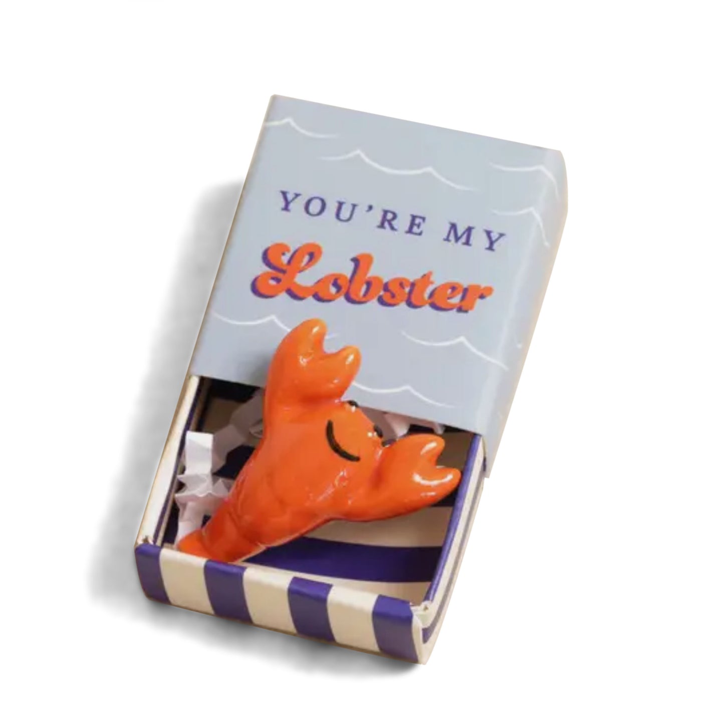 Tiny Matchbox Ceramic Tokens: Lobster