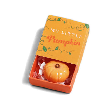 Tiny Matchbox Ceramic Token: Pumpkin
