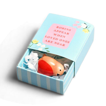 Tiny Matchbox Ceramic Token: Robin