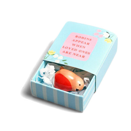 Tiny Matchbox Ceramic Token: Robin